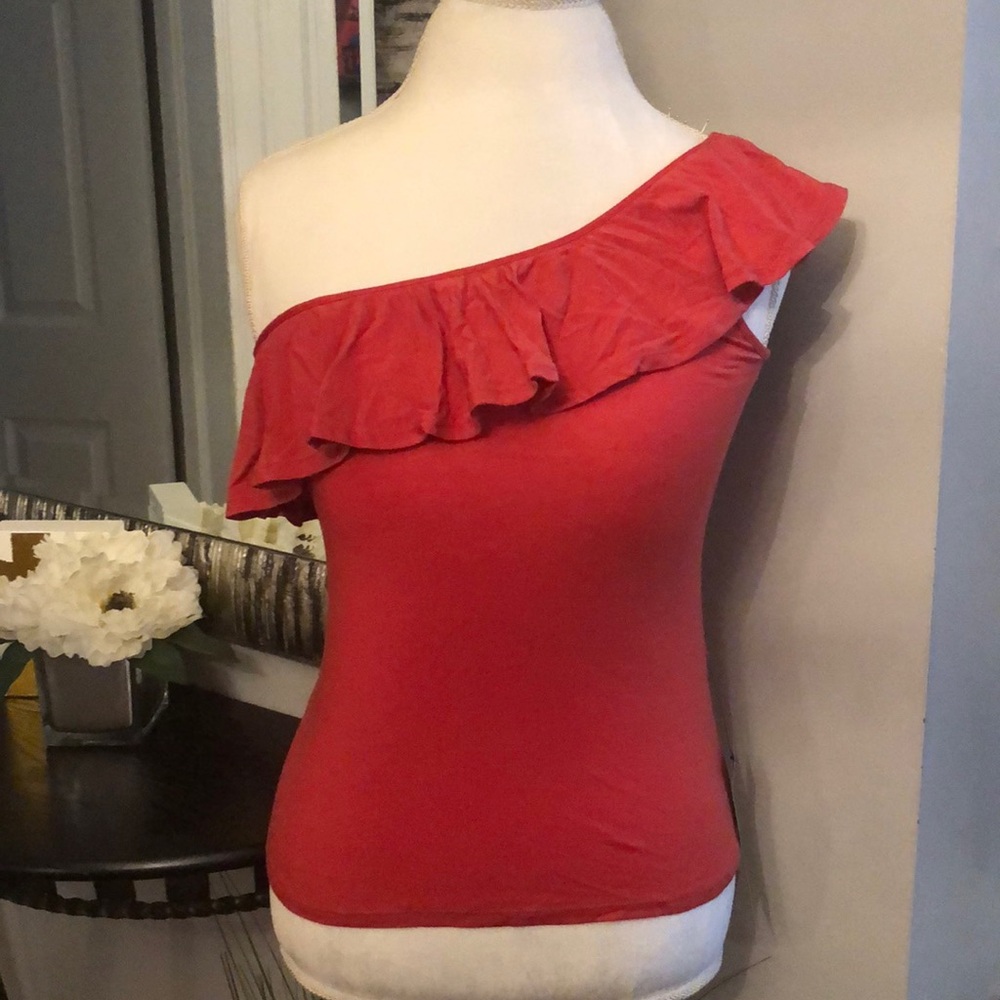 BCBG One Shoulder Top